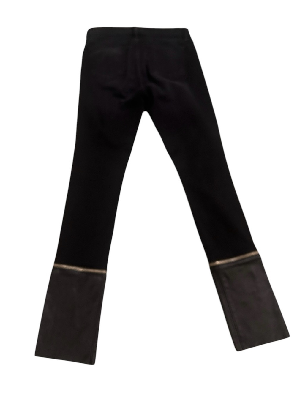 J Brand Alley Cat Black convertible Ankle Crop Pants Zipper off leather size 27